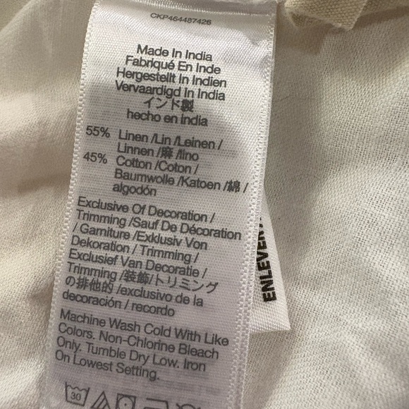 Madwell Linen-Cotton Puff-Sleeve Mini Dress size 16W - Picture 7 of 8